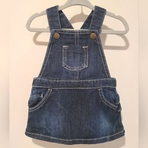 Overall ruffle denim dress by Old Navy for baby girl, size 3-6 months